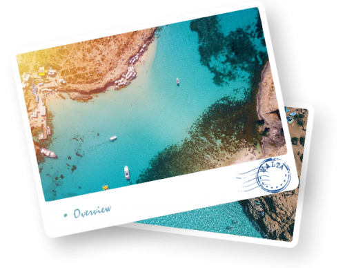 overview of blue lagoon in comino malta