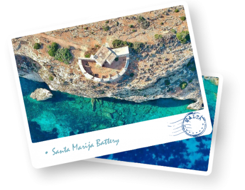 santa marija battery in comino near blue lagoon in malta