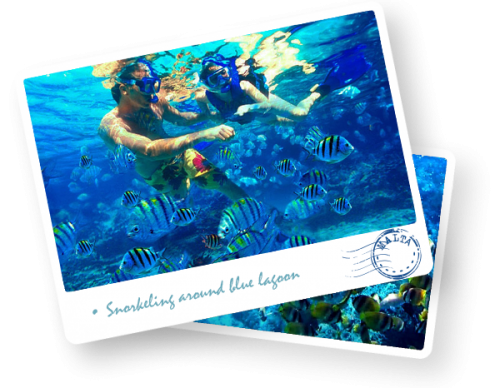 snorkeling in blue lagoon comino in malta